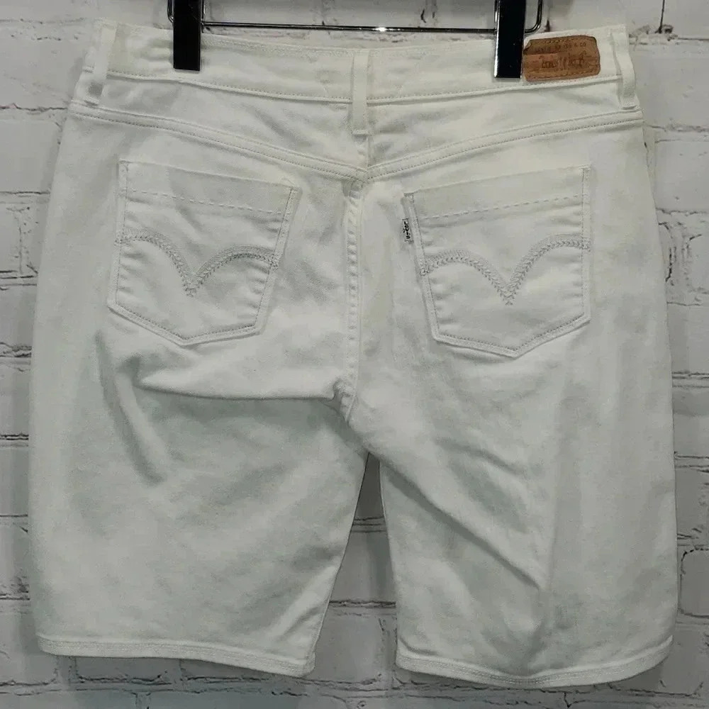Levi's Bermuda White Jean Shorts Size 8
